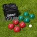 Hathaway Bocce Ball Set w/8 Bocce Balls, 1 Pallino Ball, & Nylon Carry Bag - Green & Red   553819835